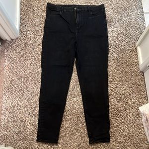 American eagle high waisted black skinny jeans